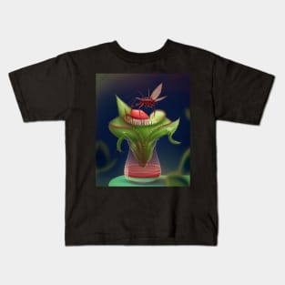 Funny Graphic Venus flytrap Gift Art Cool Bug Catching Plant Kids T-Shirt